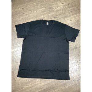 DigiPrint XL Plain Mens Black T-Shirt 100% Cotton  Premium Set Of 2 Crew Neck